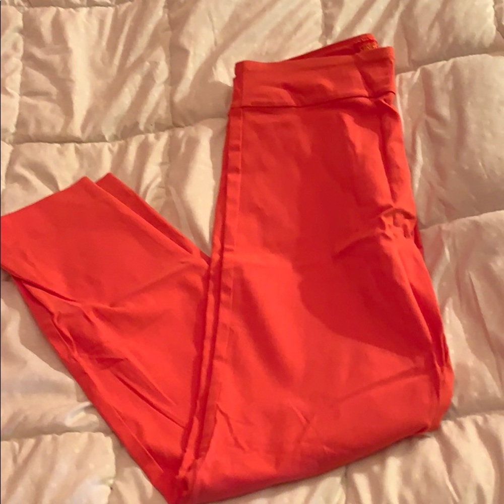Orange stretch pull on pant